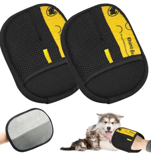 Pet Grooming Glove — Gentle Hair Removal Mitt